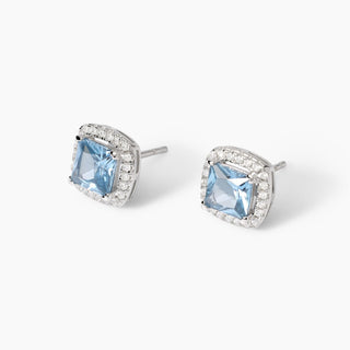 Orecchini con acquamarina sintetica taglio cuoreCool or Rétro (cod.art.563864)