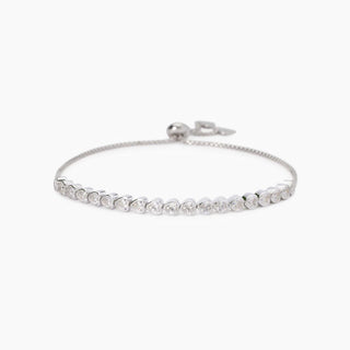 Bracciale con tennis di zirconi taglio cuore Pensiero Stupendo mabina (cod.art.533902)