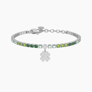 Bracciale collezionabile in acciaio 316L e cristalli multicolor,(cod.art.732324)
