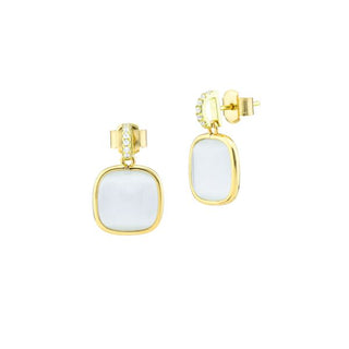 XOR727DW Orecchini placcati oro giallo con cristallo white e zirconi