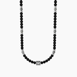 Collana collezionabile in acciaio 316L, black pdv e pietre multicolor,(cod.art.751227)