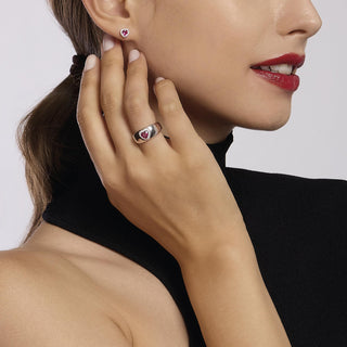 Orecchini con rubini sintetici LOVE AFFAIR Mabina (cod.art.563543)