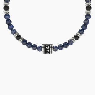 Bracciale collezionabile in acciaio 316L, black pdv e pietre multicolor,(cod.art.732273)