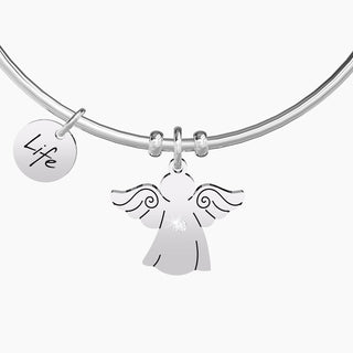 Bracciale collezionabile in acciaio 316L e cristalli,(cod.art.731760)