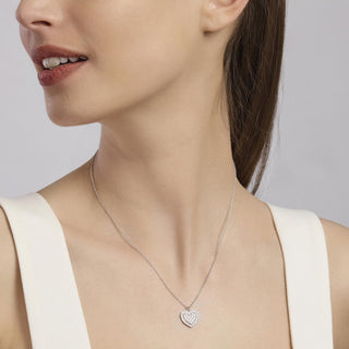 Collana Cuore In Argento E Zirconi Gioielli Mabina (cod.art. 553335)
