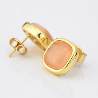 Orecchini placcati oro giallo con cristallo miele boccadamo (Cod.art.XOR740DP)