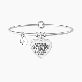 Bracciale collezionabile in acciaio 316L e cristalli,(cod.art.732155)