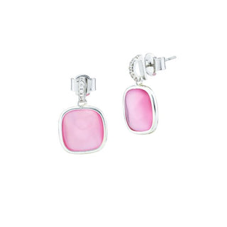 XOR727R Orecchini con cristallo rosa baby e zirconi