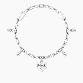 Bracciale collezionabile in acciaio 316L e cristalli,(Cod.art.732214)