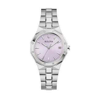 Orologio solo tempo da donna Bulova in acciaio quadrante rosa (cod.art,96M170)