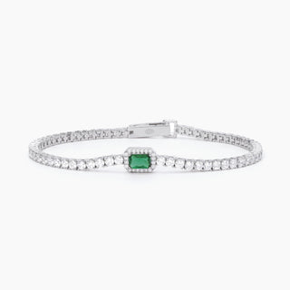 Bracciale con smeraldo sintetico mabina (Cod.art.533636-S-M)