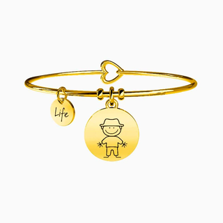 Bracciale collezionabile in acciaio 316L Gold pdv,( cod.art.231567)