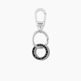 Portachiavi in acciaio 316L e black pdv (cod.art.781005)