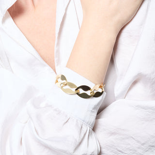Bracciale maglia marina dorato unoaerre ( cod.art. 2649)