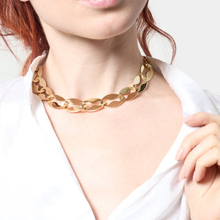 Collana maglia marina dorata unoaerre ( cod.art. 2655)